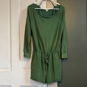 Aerie Forest Green Drawstring Romper
